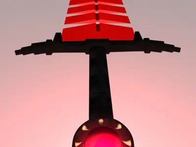 Low-Poly Demon Broadsword Low-poly 3D model