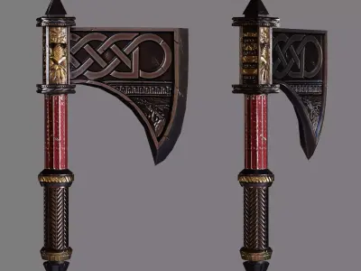One-Handed Dwarf Axe 3D model