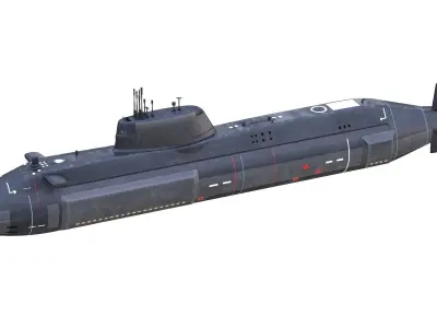 7 Military Submarines Collection 3D model