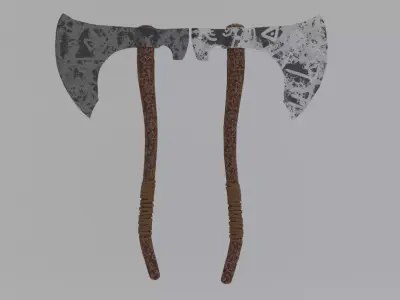  Viking Axe Low-poly 3D model