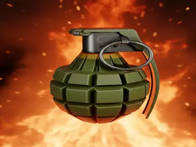 Military Hand Grenade 3D Model 3D model