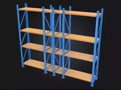 Warehouse Shelving Unit  Organized Strength for Industrial  Free 3D model
