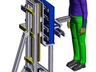 Battery packaging machine 3D model