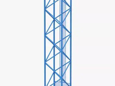 Crane L Intermediate Section 12m Blue 3D model