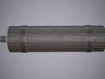 Gastank metal bottle Free low-poly 3D model