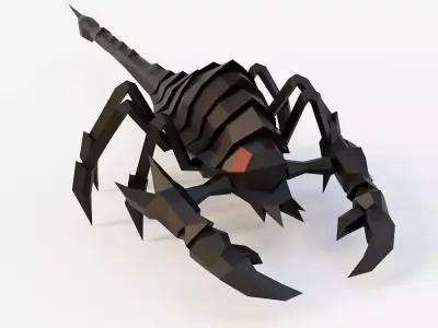 Scorpio 3d model paper scorpion Low-poly 3D model