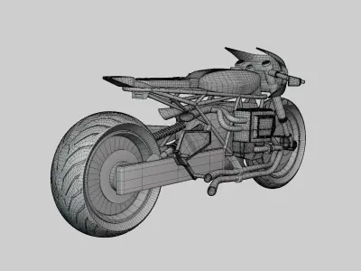 The Batman Batcycle 3D model