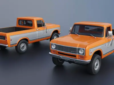 International Pickup Short Bed 1974 3D print model
