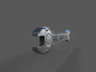 Old Wrench Low-poly 3D model
