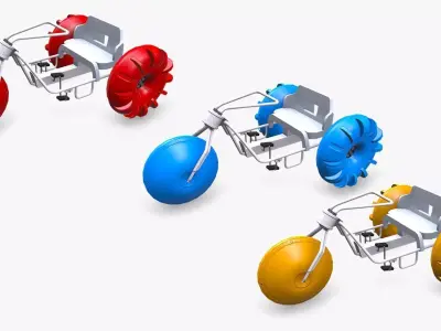 Water Trike Low-poly PBR Low-poly 3D model