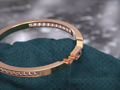 Crystal Geometry ring 3D model