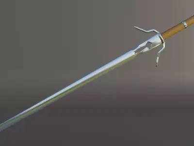 Low-poly 3D model sword Low-poly 3D model