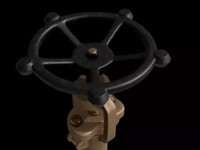 Rising Gate Valve - Sub-D Ready PBR Industrial 3D Model 4K 3D model