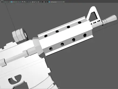 Stylized Assault Rifle Low Poly Game Ready Gun Free low-poly 3D model