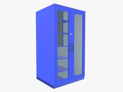 Industrial PPE Rack Low-poly 3D model