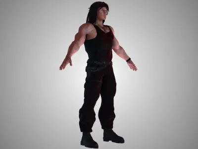 John Rambo - Sylvester Stallone 3D model