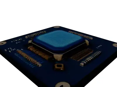 Advanced Microchip Processor Unit 3D model purchase