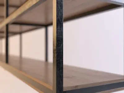 Shelves industrial style Free 3D model