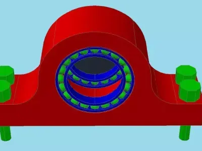 Pillow Block Free 3D model