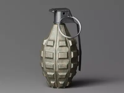 Hand Grenade 3D Model Low-poly 3D model