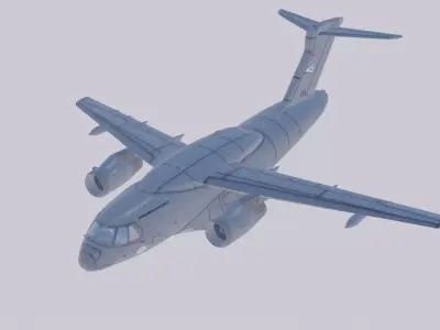Embraer C-390 Millennium Hungary  Low-poly 3D model