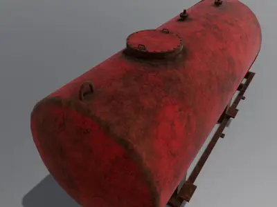 Gas Tanker 3D Model Low-poly 3D model