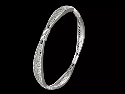 MB03 Ledies Diamond Bangle 3D print model