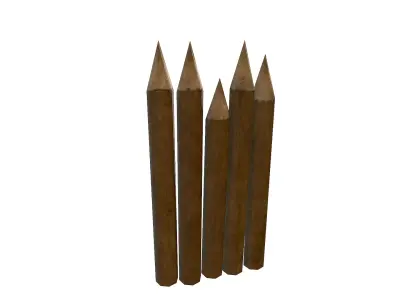 Orc Spike Wall - Game Ready Low-poly 3D model