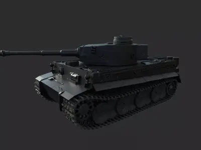 German Tiger-tank 1 3D model