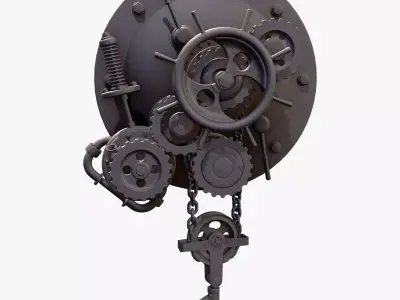 Mounted Chain Lift with Hook M1 3D model