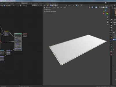 Drop Ceiling - Tile - Office Low-poly 3D model