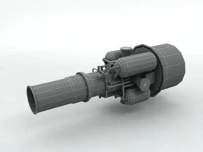  Exoatmospheric Kill Vehicle Low-poly 3D model
