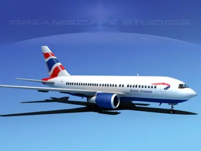 Boeing 767-100 British Airways 1 3D model