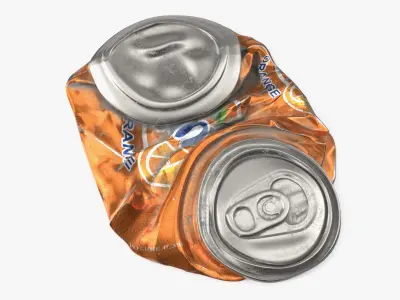 Crushed Soda Cans Used Collection 3D model