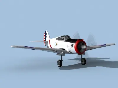 Curtiss P-36C Hawk V05 USAAF 3D model