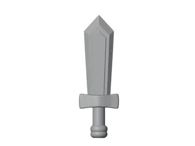 Simple Stylized Sword Low-poly 3D model