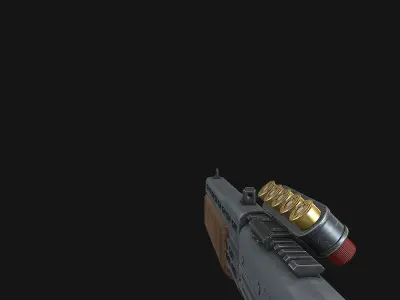 Game Ready Shotgun two shotguns Low-poly 3D model