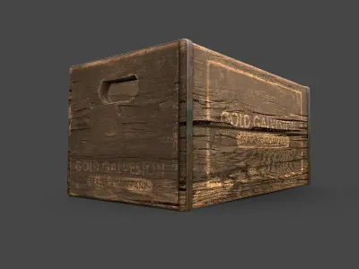 Old Crate Low-poly 3D model get
