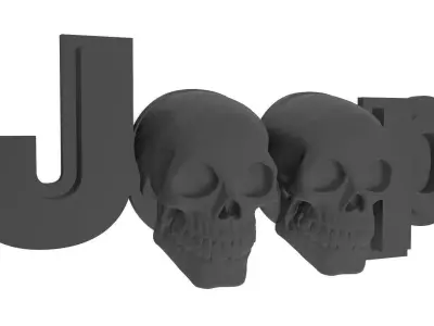 Jeep skull logo 3D print model