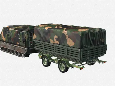 Tracked armored vehicle Low-poly 3D model purchase