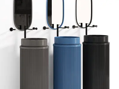 Guest bathroom with antique style elements 3D model