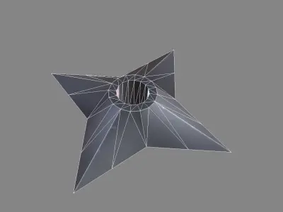 Shuriken Model diamond Low-poly 3D model