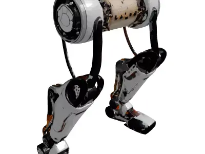 Damaged Robot Leg 3D Model 3D model