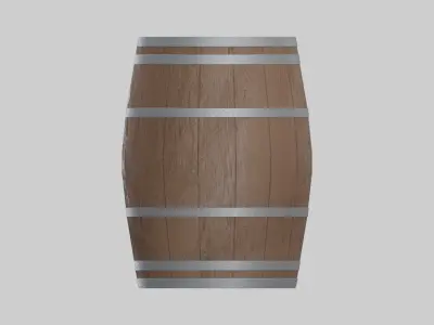 Heavy Toasted Lowpoly Hogshell Barrel Low-poly 3D model