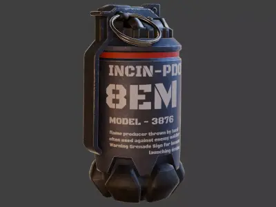 Thermal Grenade Low-poly 3D model