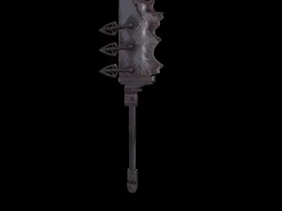 butcher sword blade Low-poly 3D model