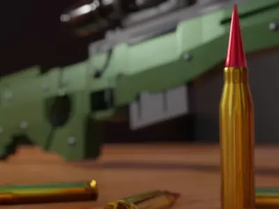 AWM Sniper rifle 3d model 3D model