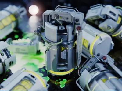 Neurotoxic grenade Low-poly 3D model