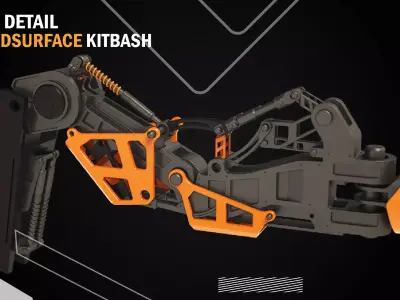 200 Detail Hard Surface Kitbash vol8 3D model