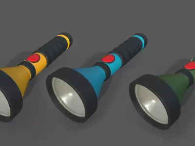 Flashlight Low-poly 3D model 19